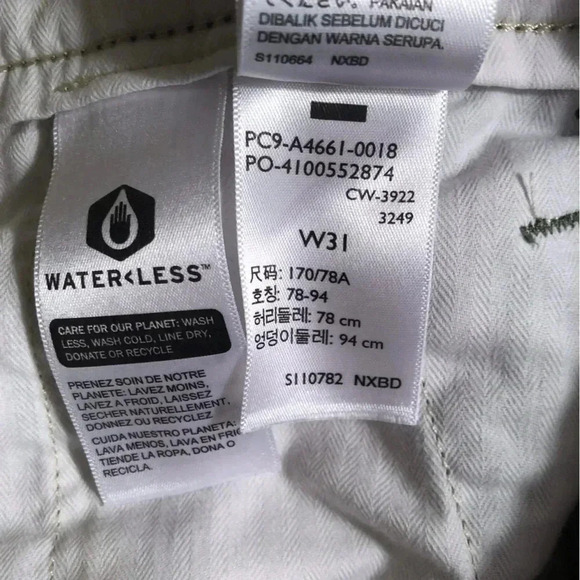 Levi’s Big E Red Tab XX Chino Shorts Women’s 31x6 Army Green Pockets - Picture 10 of 10